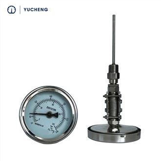 Termómetro bimetálico con termopozo